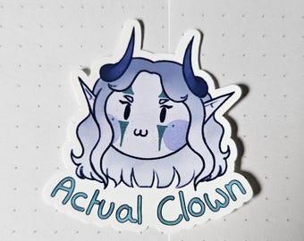 Actual Clown ,Sona, Tiefling Sticker, TTRPG