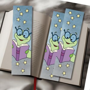 Schöne handgezeichnete Lesezeichen für Bücherwürmer Stilvoll und praktisch Ich bin stolz ein Bücherwurm zu sein image 6