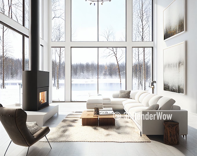 3D Rendering Custom Photorealistic Architecture House MODERN Kitchen ...