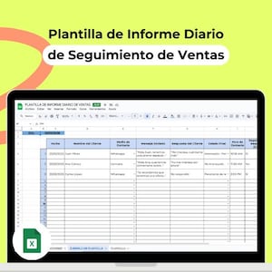 ESPANHOL - Modelo de relatório de acompanhamento de vendas diárias | Controle de Contato e Cliente | Excel automatizado