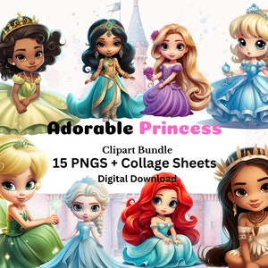 Chibi Princess Coloring Pages / Downloadable Coloring Pages
