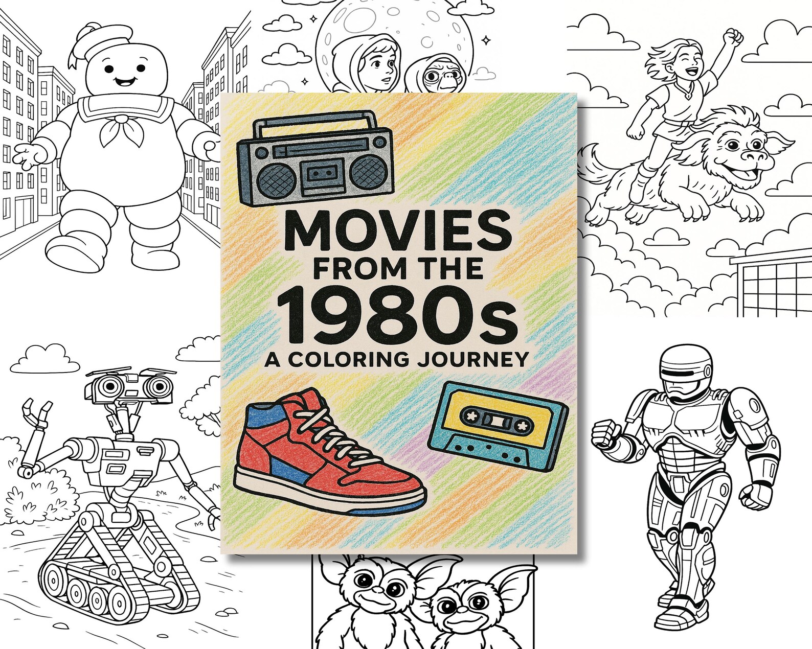 Totally 80s Coloring Pages – Inspired Movie Scenes From the 1980s ...