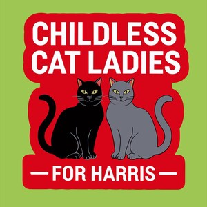 Childless Cat Lady for Harriss Svg, Election 2024, Madam President Svg, Women President Tee, US President Election Campaign, Vote Design