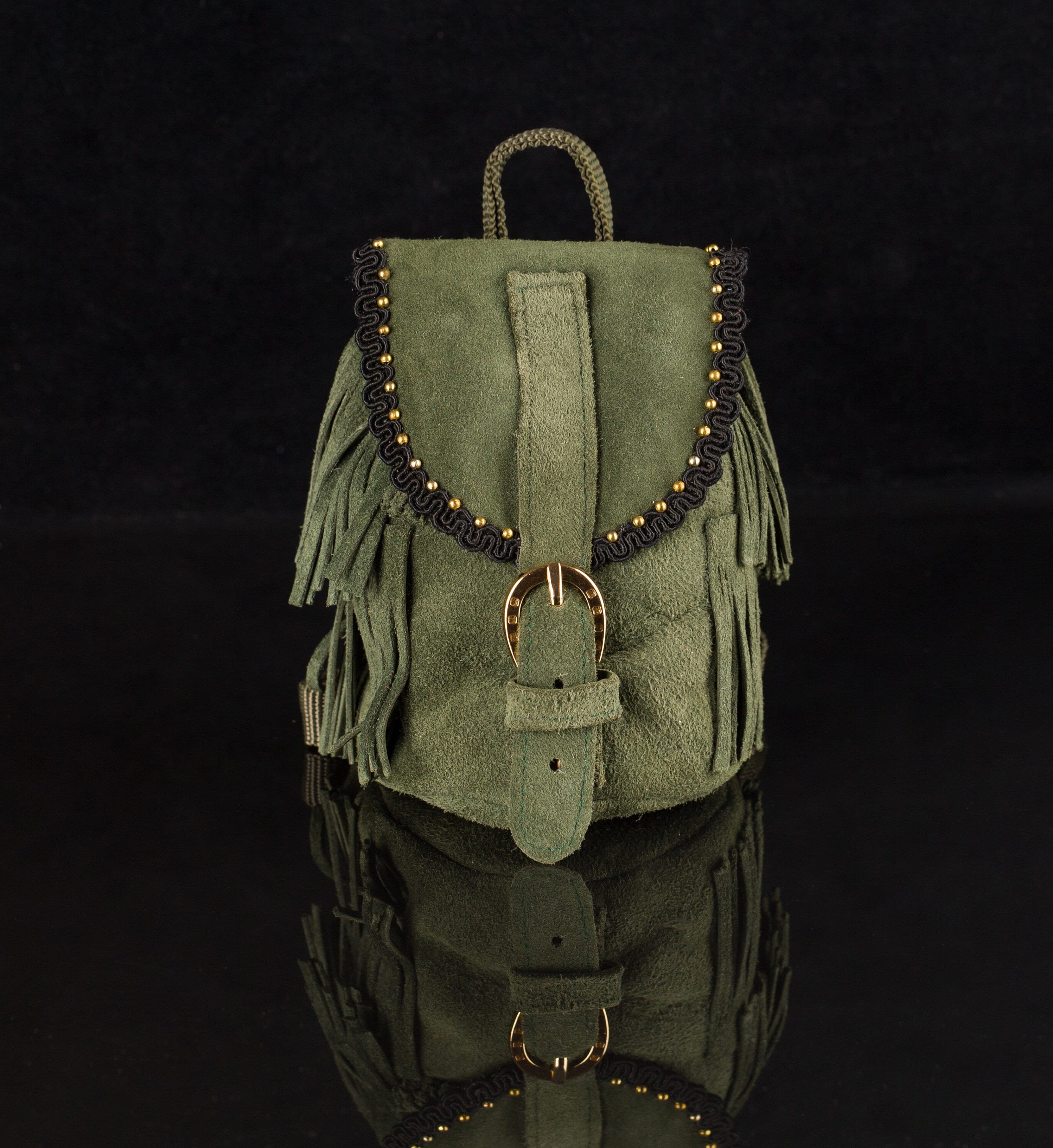 Miniature Suede Backpack for 1/3 BJD Dolls Handmade Soft