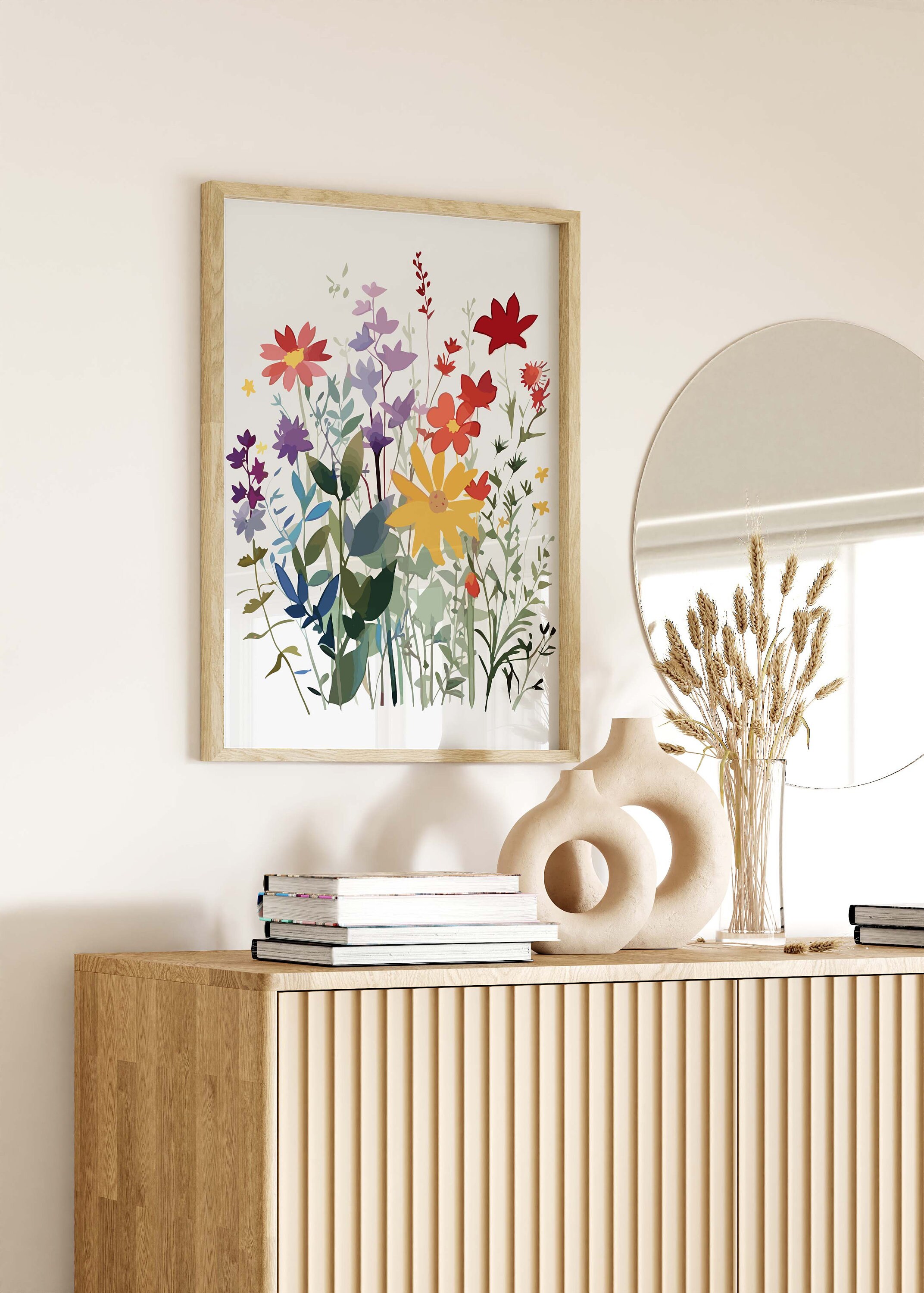 Wildflowers Watercolor Print Set of 3 Colorful Floral Prints - Etsy