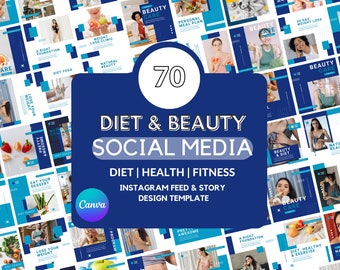 Diet Coach Canva Instagram Template Design | Social Media Post | Nutrition Coach | Coaching Templates, Health Coach Template, Fitness Coach