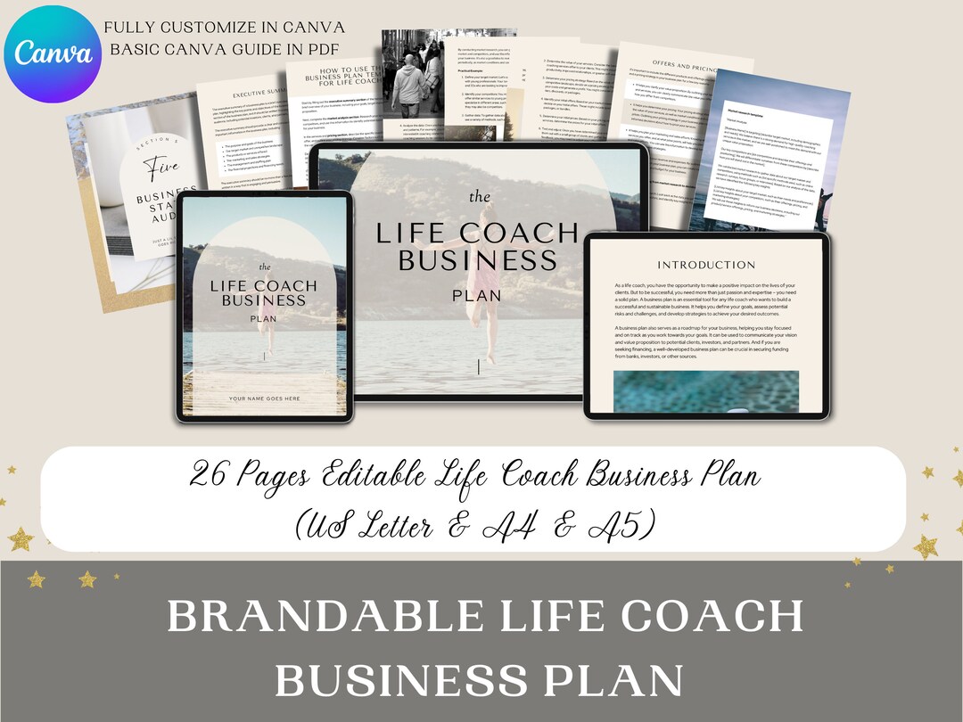 Life Coach Business Plan Templates Small Business Plan Etsy