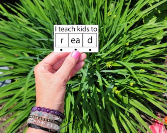 I Teach Kids to Read Sticker, Teacher Laptop Decal