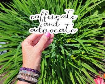 Sticker cafeïne en advocaat, ondersteuning neurodiversiteit