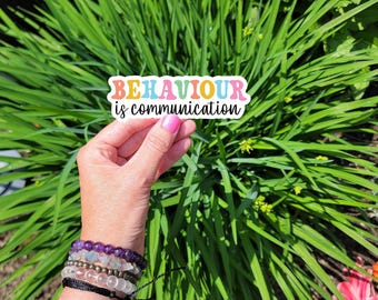Gedrag is communicatiesticker – speciaal onderwijs, IEP, ABA (waterdicht)