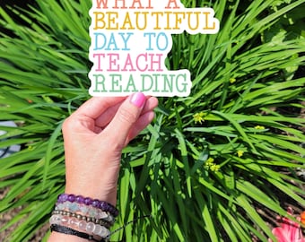 Day To Teach Reading Sticker – Pastel Teacher Gift