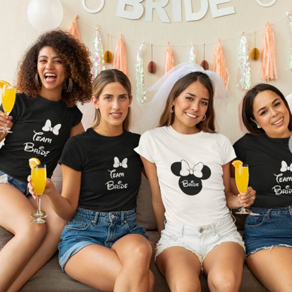 Disney Shirt, Braut, Brautjungfer, Hochzeitsgeschenk für Bräute, Team Bride Tee, Junggesellenabschied Shirt, Bride, Bridesmaid, Mickey Maus