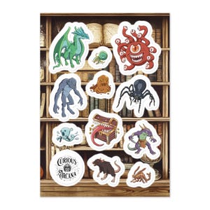 DnD Monster Sticker Pack | 11 Dungeons and Dragons Stickers | D&D Stickers | RPG, Tabletop, Pathfinder image 1