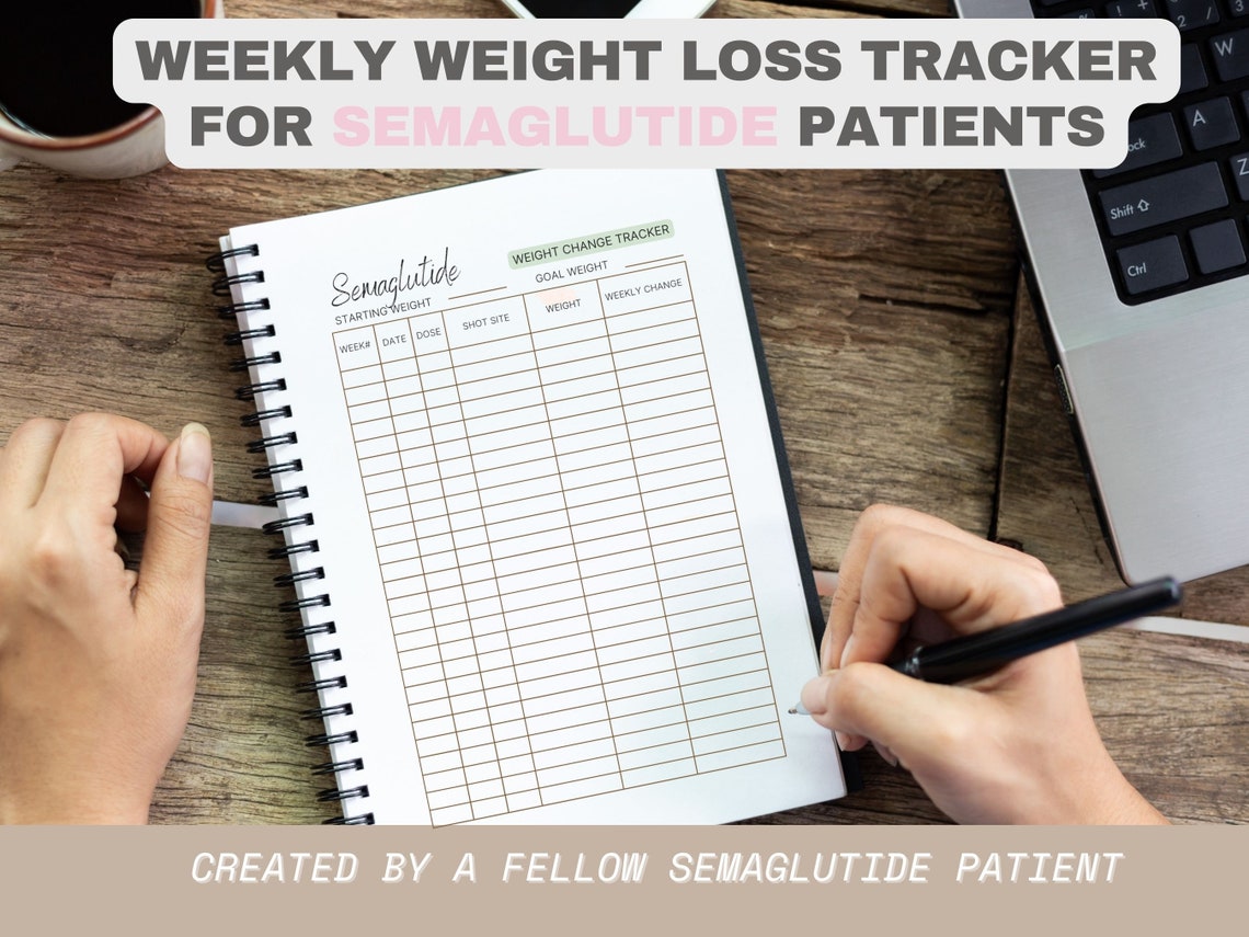Semaglutide weekly weight loss tracker weight loss journal etsy