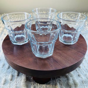 Vintage Set of 4 Thumb Print ClearJuice Glasses 4 oz