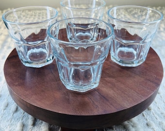 Vintage Lot de 4 verres ClearJuice à motif de pouce, 125 ml