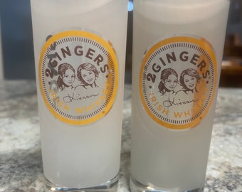 Set Of 2 Two Gingers Irish Whiskey Big Ginger Highball Frosted Glasses