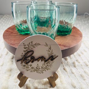 Vintage Set of 4 Libbey Crisa Green Swirl Twist Glasses Water Double Old Fashion