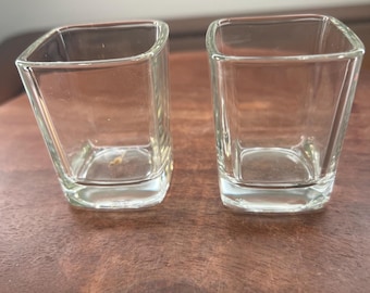 BarConic Glassware Square Shot Glass 2.25oz Sold in Sets of 2