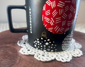 Starbucks 2016 Holiday Ball Ornaments Black Matte Christmas Coffee Mug