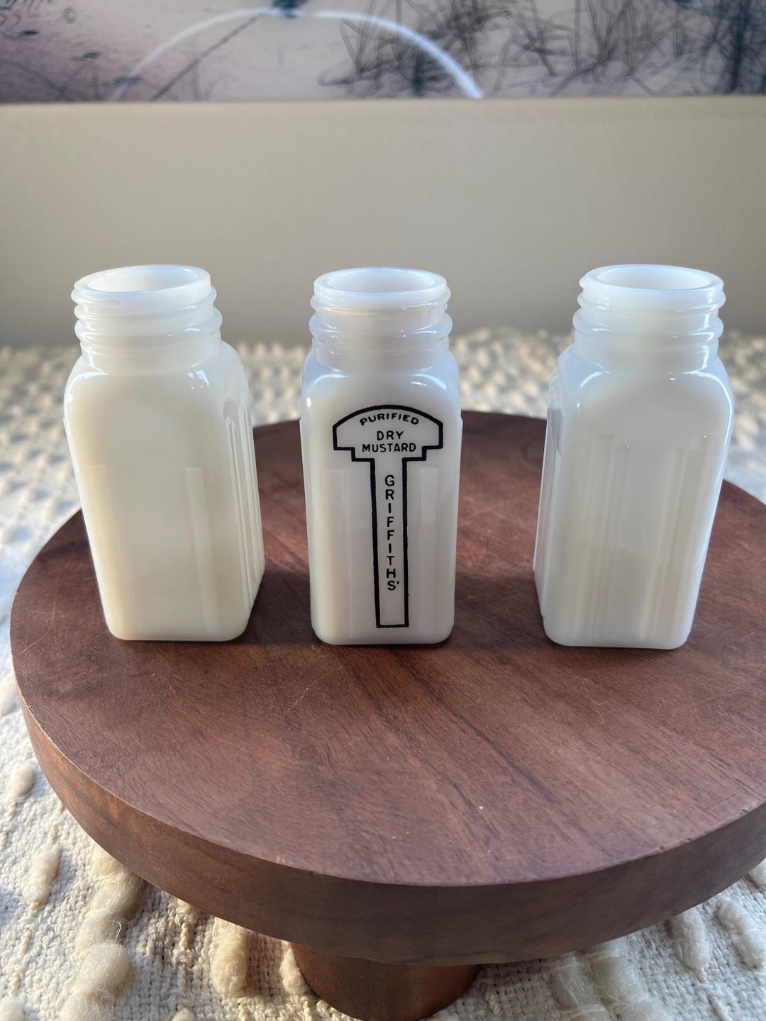 Milk Glass Spice Jars