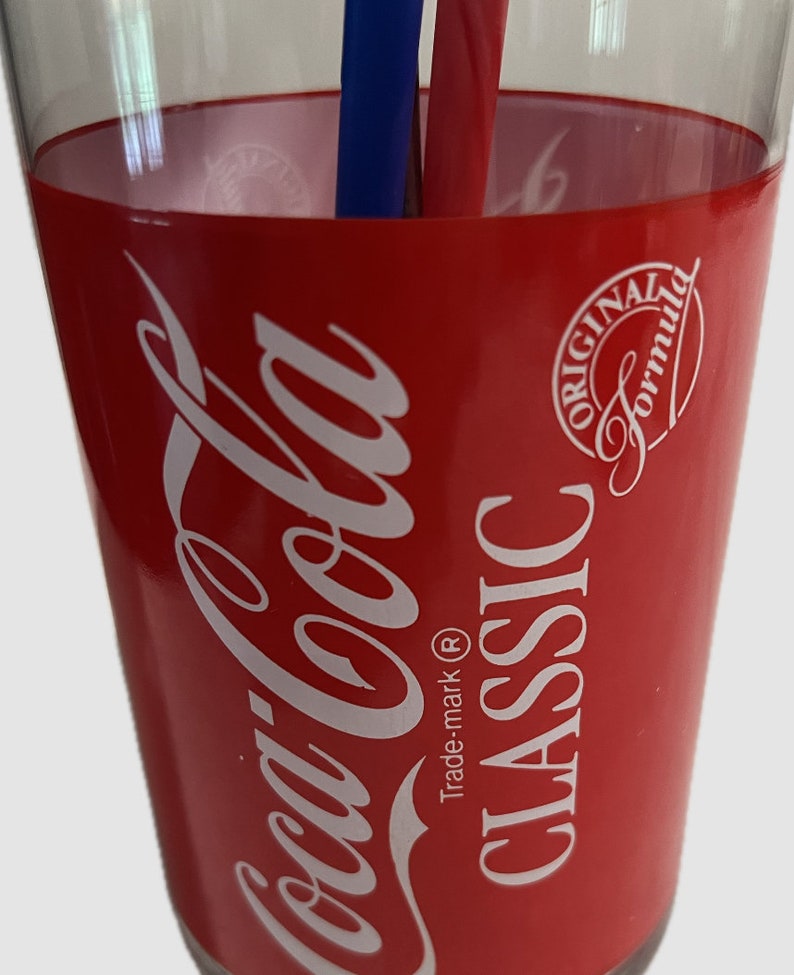 Vintage Glass Cocacola Straw Dispenser Etsy UK