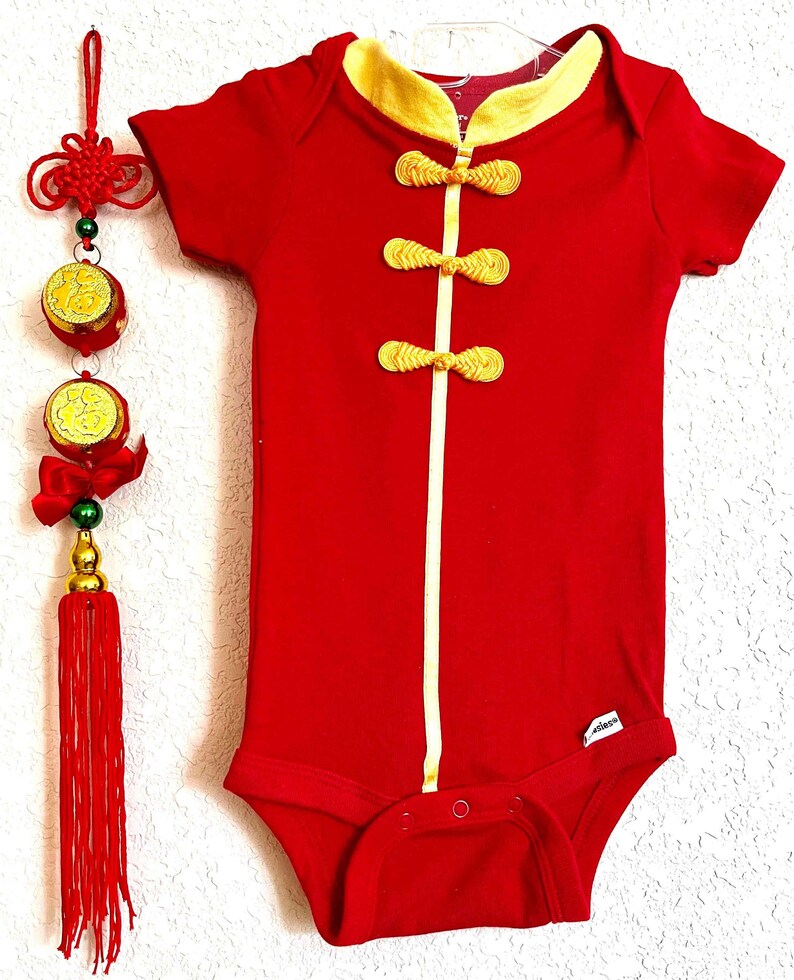 Baby Qipao, Chinese Baby Boy Baby Girl Romper Short Sleeve Cheongsam