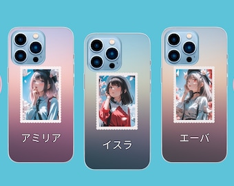 Phone Case Japanese Name Personalised Phone Cover Kawaii Girl Case