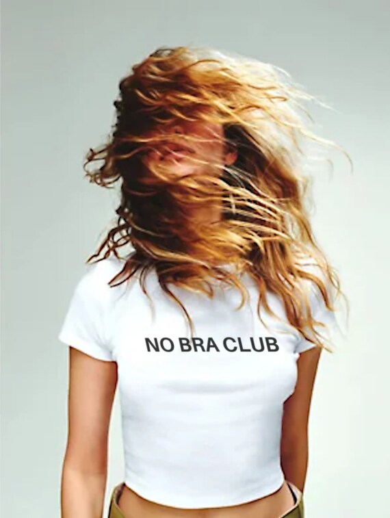 NO BRA CLUB Baby Tee Sexy Xxx T shirt Rude Slogan Top Gift for Girls Etsy Hong Kong
