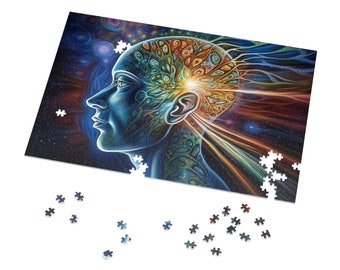 High Brainwaves Painting Puzzles for Adults Psychedelic Spiritual Jigsaw Puzzle Gift for Her Him Home Activity 500 Piece 1000 Piece Puzzle