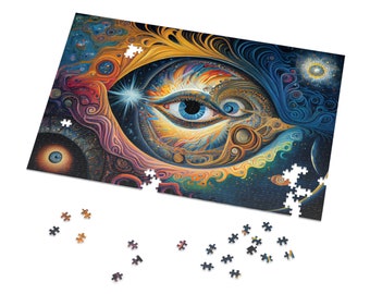 Universe Painting Puzzles for Adults Psychedelic Spiritual Jigsaw Puzzle Gift for Her Him Home Activity 500 Piece 1000 Piece Puzzle