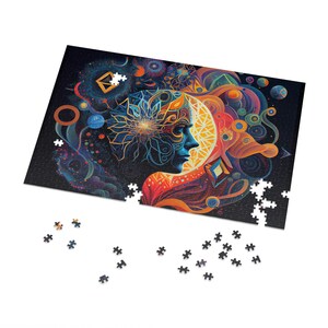 Psychedelic Mind Journey Jigsaw Puzzle: Spiritual AI Art Gift