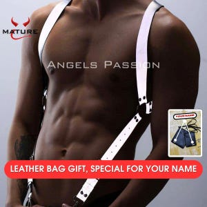 Glow In The Dark Reflective Chest Shoulder and Arm Harness for Men - Clubwear - Rave Clothing - Plus Size Options - Partywear - Men Harness