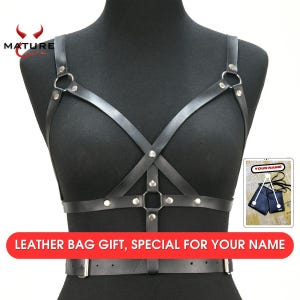 Handmade Vegan Leather Chest Harness: Plus Size Underbust Belt