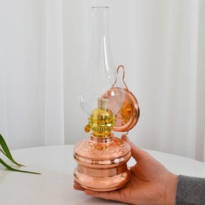 Copper Oil Lamp, Wall Kerosene Lantern, Decorative Copper Wick Lamp, Kerosene Lantern With Hanger, Hanging Gas Lamp, Paraffin Oil Lamp.