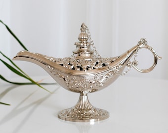 Aladdin's Magic Lamp, Aladdin Oil Lamp, Genie Lamp, Incense Holder, Incense Burner, Candle Holder, Kerosene Lamp, Aladdin Censer, Oil Burner