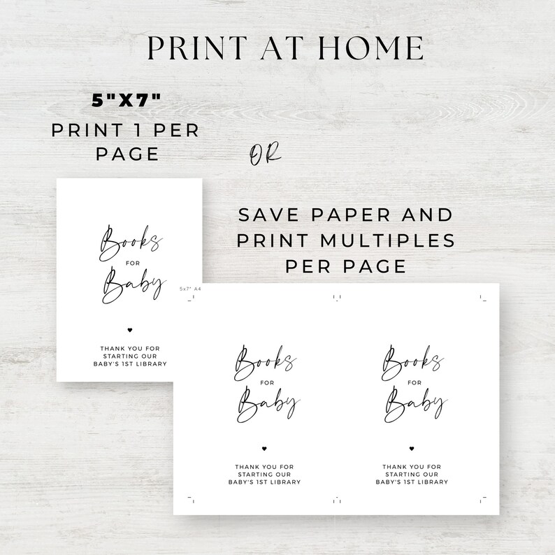 Books for Baby Table Sign INSTANT DOWNLOAD Printable Baby Shower Books ...