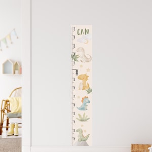 Growth chart, personalized growth chart wall decal, dinosaur growth chart, boys growth chart stickers, height chart, first birthday gift boy