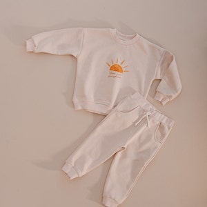 Toddler Sweatshirt, Kids Joggers, Warm Cozy Sweat pants, Baby Girl Winter Apparel, Boy Sweat suit, Gift for baby 6