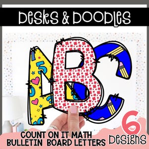 Math Bulletin Board Letters |Capital A-Z Bulletin Board Letters| Easy Back to School Classroom Decorations| Classroom Resources for Teachers