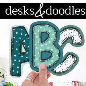 DAISY & DOTS Bulletin Board Letters |A-Z Bulletin Board Letters, Punctuation, and Numbers| Easy Back to School Classroom Decorations|