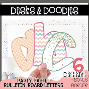 Editable Bulletin Board Letters, Pastel Classroom Display Letters, Teacher Printable Classroom Decor for Back to School. Bulletin Board Idea