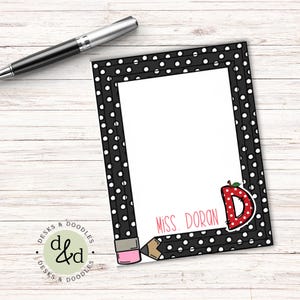 Personalized Pencil Sticky Notepad| Custom Teacher Notepad| Teacher Stationery| Teacher Desk Decor| Teacher Gift| Teacher Appreciation|