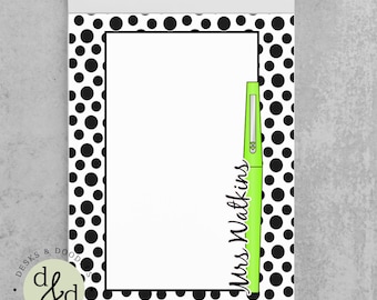 Personalized Teacher Sticky Notepad| Custom Teacher Notepad| Teacher Stationery| Teacher Desk Decor| Teacher Gift| Teacher Appreciation|