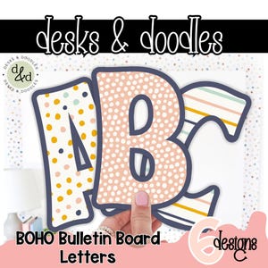 BOHO Bulletin Borad Letters for Classroom Displays| Classroom Printable Letter Decor| Classroom Resources for Teachers