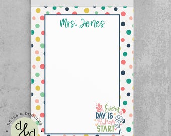 Classroom Teacher Notes| Personalized Gifts for Teachers| Stationery Notepads| Teacher Gifts| Cute Inspirational Notepads| School Gifts.