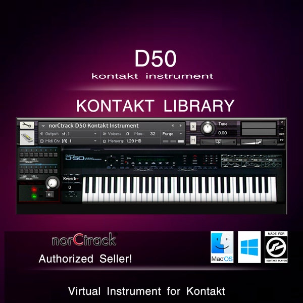 norCtrack D-50 for Kontakt Instrument NKI D50 Samples Sounds kontakt nki Virtual Instrument fm vintage classic synth kontakt library