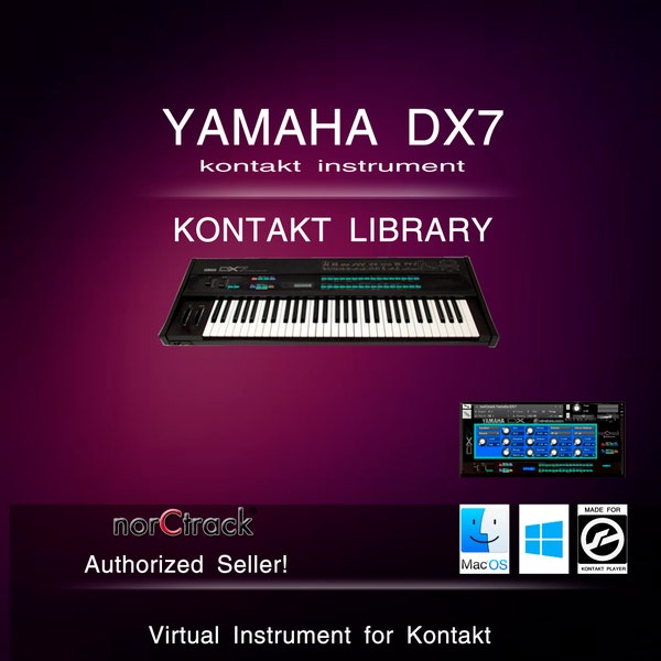 norCtrack DX-7 synth Sample Pack for Kontakt Instrument Library dx7 NKI vst fm vintage synthesizer sample pack legitimate