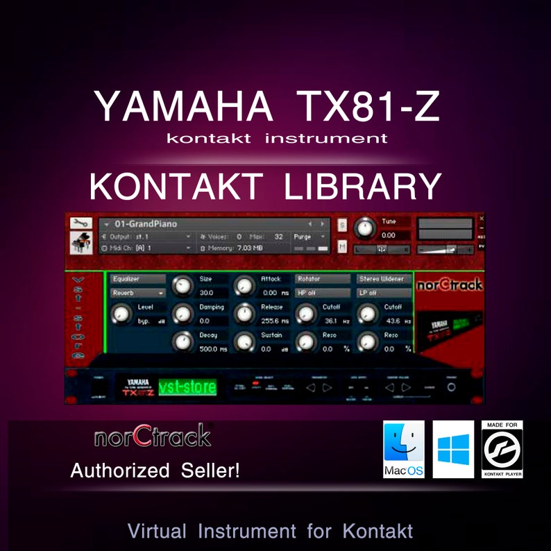 TX81Z for Kontakt Intrument Vintage Classic Fm Synth Module Synthesizer