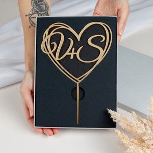 Personalized Mr & Mrs Wedding Cake Topper, Gold Acrylic Topper, Cake ...